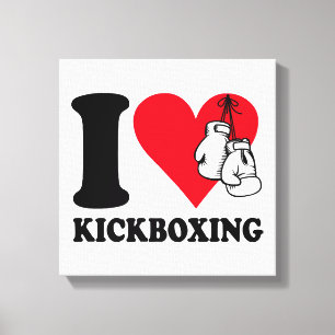 Toile J'adore le kickboxing