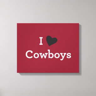Toile J'aime des cowboys