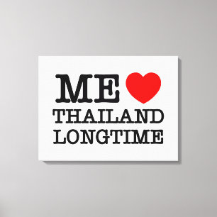 TOILE J'AIME LA THAÏLANDE LONGTEMPS