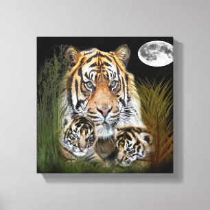 Toile J'aime les tigres