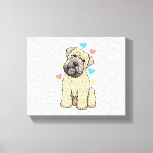 Toile J'Aime Mon Coeur De Chien Faisant Du Terrier Doux