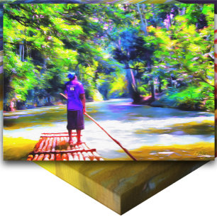 Toile Jamaïcain River Raft Ride J001 Art
