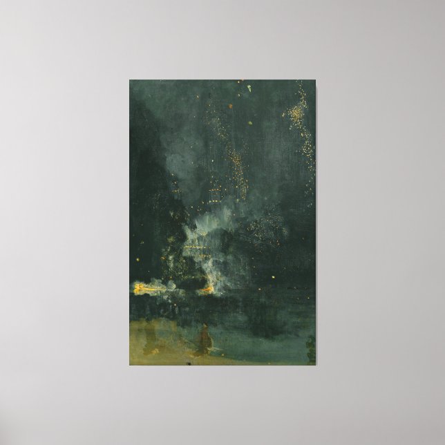 Toile James McNeill Whistler - Nocturne en or noir (Recto)