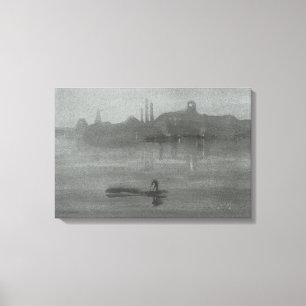 Toile James Whistler - Nocturne : La Tamise à Battersea