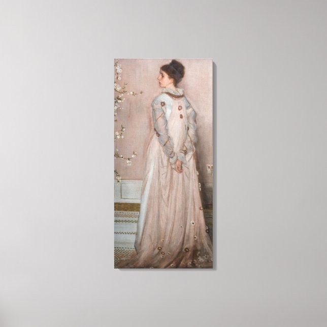 Toile James Whistler - Symphonie en couleur chair et ros (Recto)