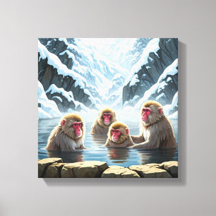 Toile Japon Jigokudani Singes du parc des singes