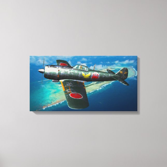 Toile Japonais Ki-84 "Frank" en vol (Recto)