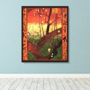 Toile Japonisme : arbre de prunier en fleurs par Vincent