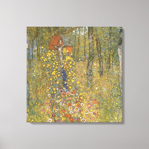 Toile Jardin agricole avec Crucifix (par Gustav Klimt)