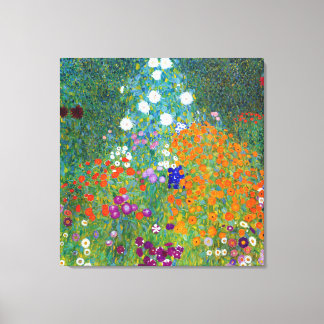 Toile Jardin aux fleurs, Gustav Klimt