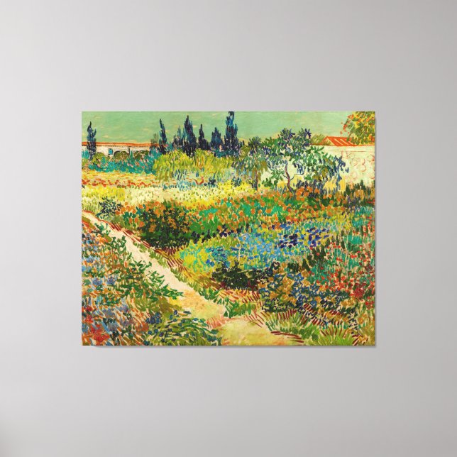 Toile Jardin d'Arles par Vincent Van Gogh (1888) (Recto)