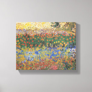 Toile Jardin de fleurs - Vincent van Gogh