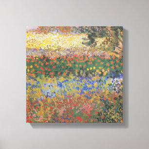 Toile Jardin de fleurs - Vincent van Gogh