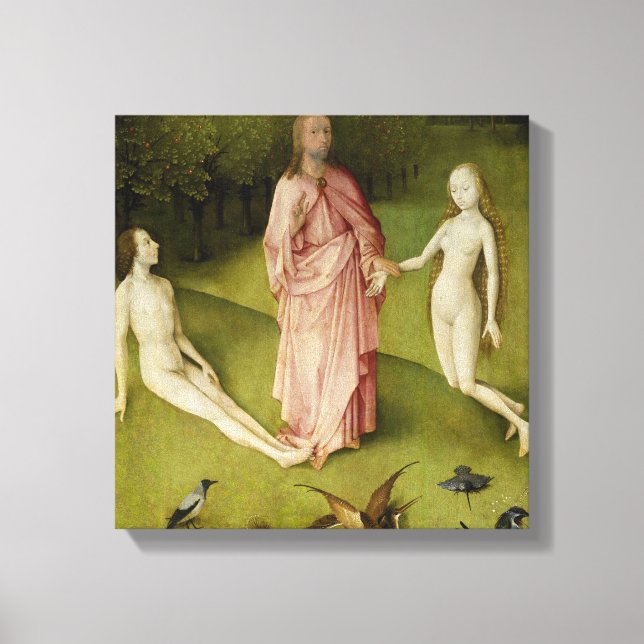 Toile Jardin des délices terrestres, XVe siècle (Recto)