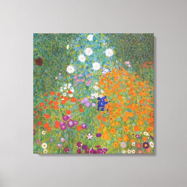 Toile Jardin des fleurs (par Gustav Klimt) (Recto)