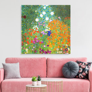 Toile Jardin fleuri | Gustav Klimt