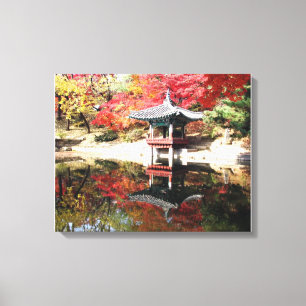 Toile Jardin japonais d'automne de Séoul