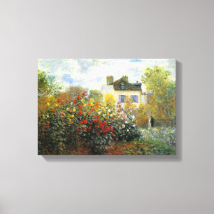 Toile Jardin Rose de Monet