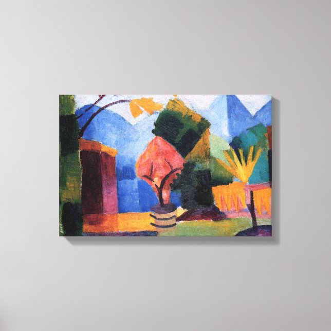 Toile Jardin sur le lac Thoune par August Macke, Art Vin (Recto)