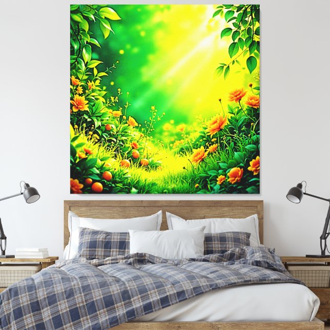 Toile Jardin verdoyant Soleil Scène (Insitu(Chambre))