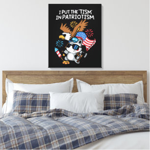 Toile Je mets le Tisme dans l'Aigle Athlétique Patriotiq