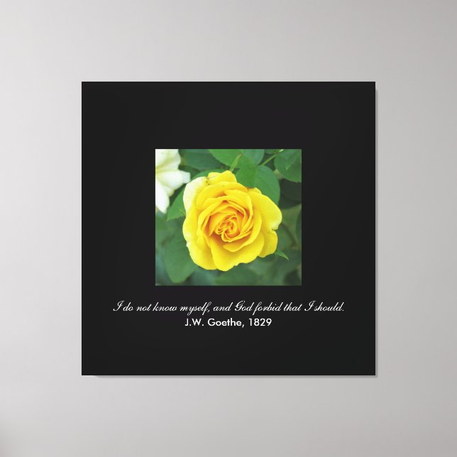 Toile Je ne me connais pas. . . (Goethe) (Recto)