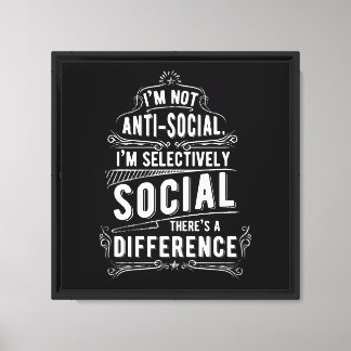 Toile Je ne suis pas anti-social
