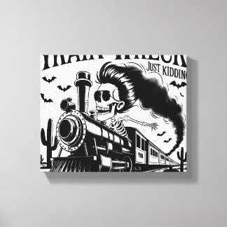Toile Je ne suis pas toujours une épave de train Hallowe