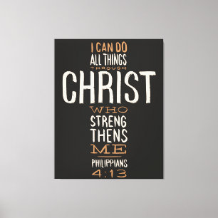 Toile Je Peux Faire Toutes Les Choses À Travers Christ B