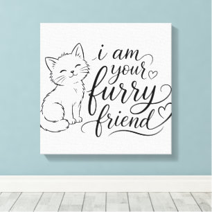 Toile Je Suis Votre Ami à Fourrure Design de Chien Migno