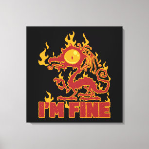 Toile Je vais bien brûler le dragon
