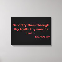 Jean 17:17 Bible Verse Écriture KJV Wall Art