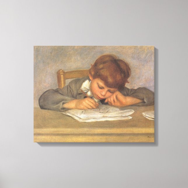 Toile Jean dessin par Pierre Renoir, Gravure d'art fin v (Recto)