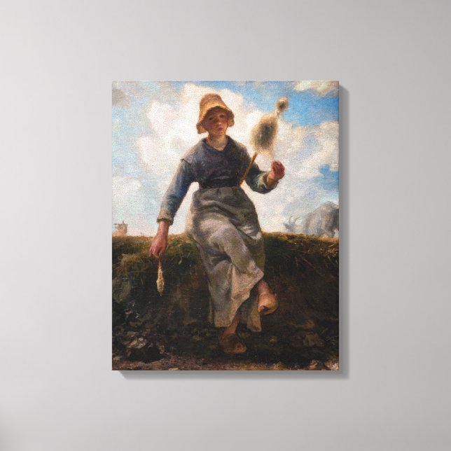 Toile Jean-Francois Millet - La fillette (Recto)