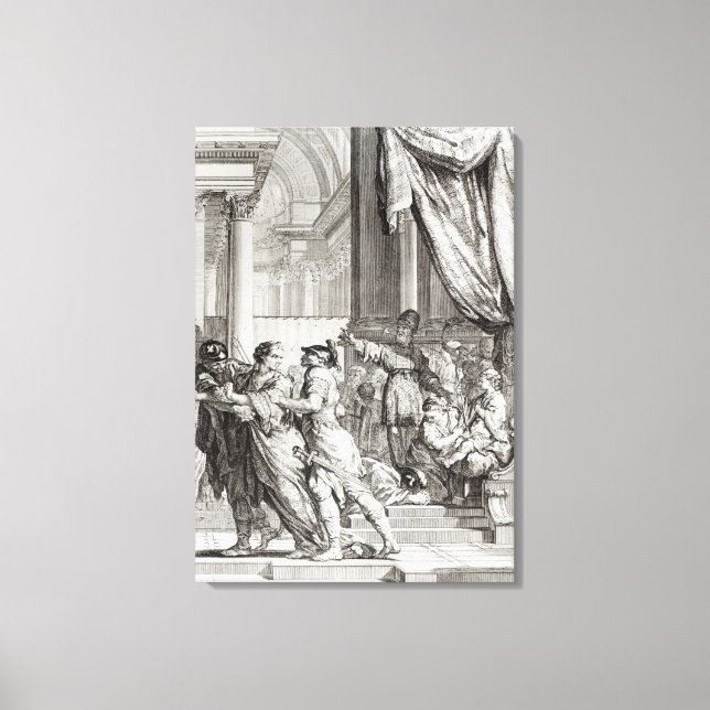 Toile Jehoiada, Grand Prêtre de Jérusalem Proclamant (Recto)