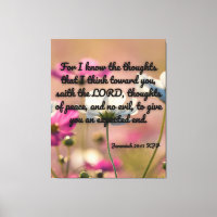 Jérémie 29:11 Bible Verse KJV Pic Wall Art
