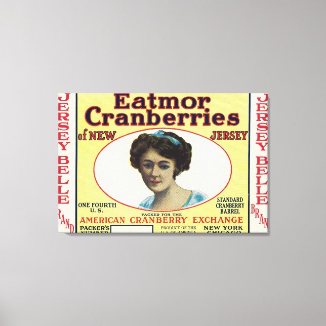 Toile Jersey Belle Eatmor Cranberries Marque Étiquette (Recto)