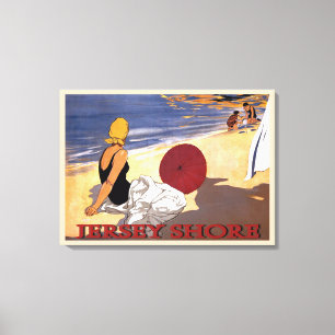 Toile Jersey Shore Beach Family Baignade