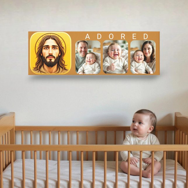 Toile JESUS- ADORED Baby Photo  (Créateur téléchargé)