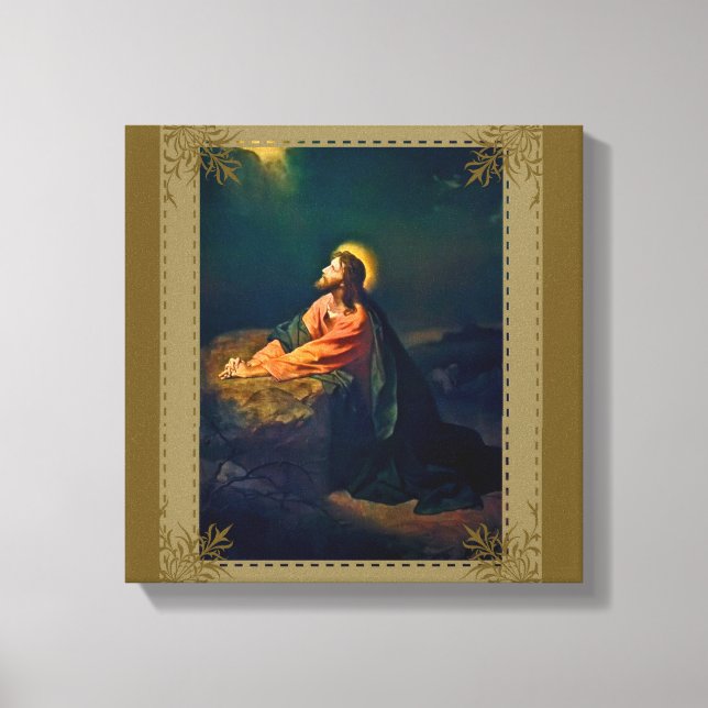 Toile Jésus agonie dans le jardin (Recto)