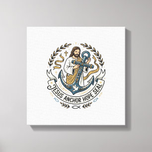 Toile Jésus Ancre Espoir Sceau Jésus Ancre Espoir Sceau