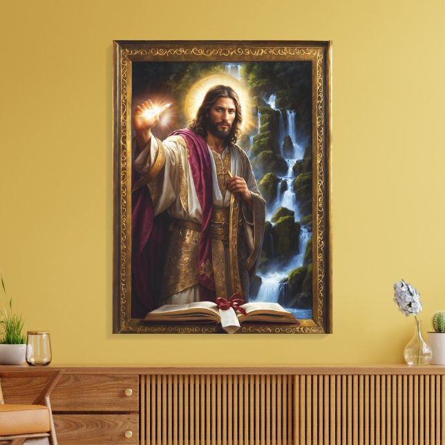 Toile Jésus Écrire dans le Livre de Vie (Insitu(Salon))