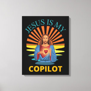 TOILE JÉSUS EST MON COPILOTE
