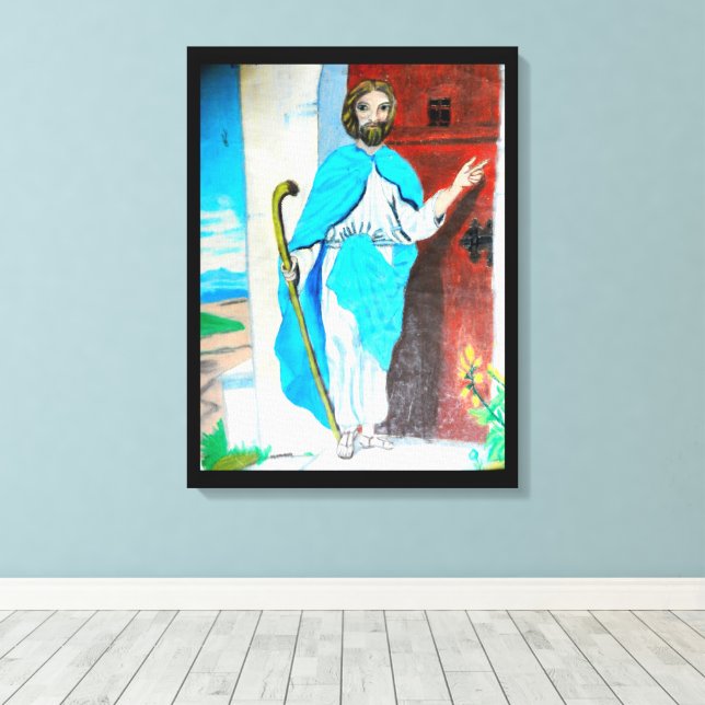 Toile JESUS KNOCKS (Insitu (Plancher de Bois))