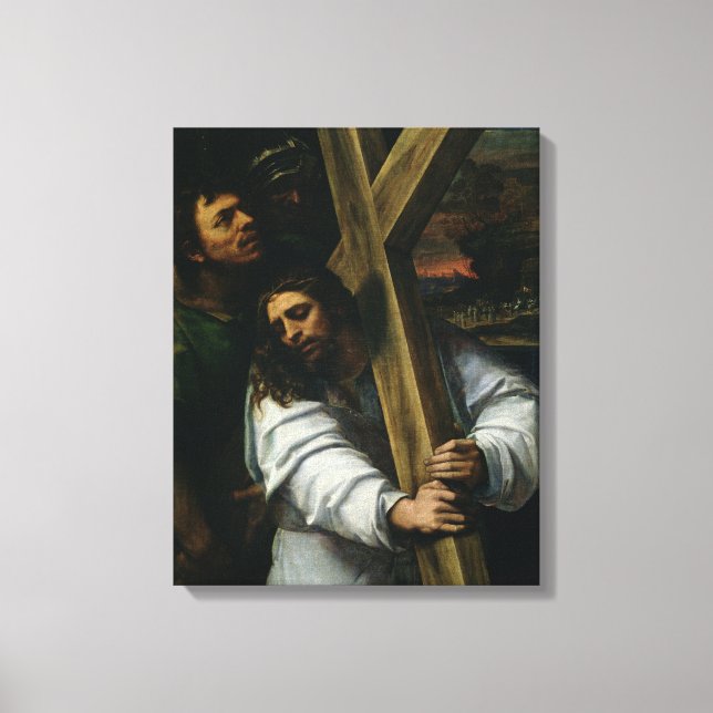 Toile Jésus portant la croix, c.1535 (huile sur panneau) (Recto)