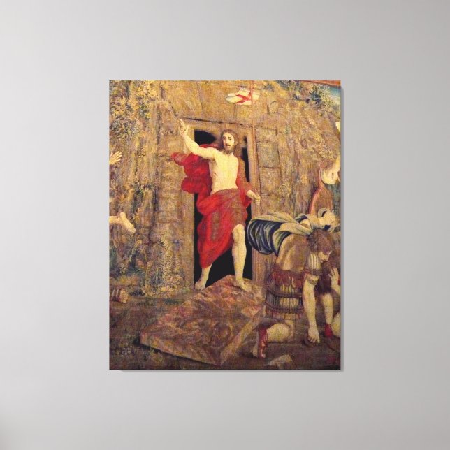 Toile Jésus sur la Tapisserie de la Résurrection au Vati (Recto)