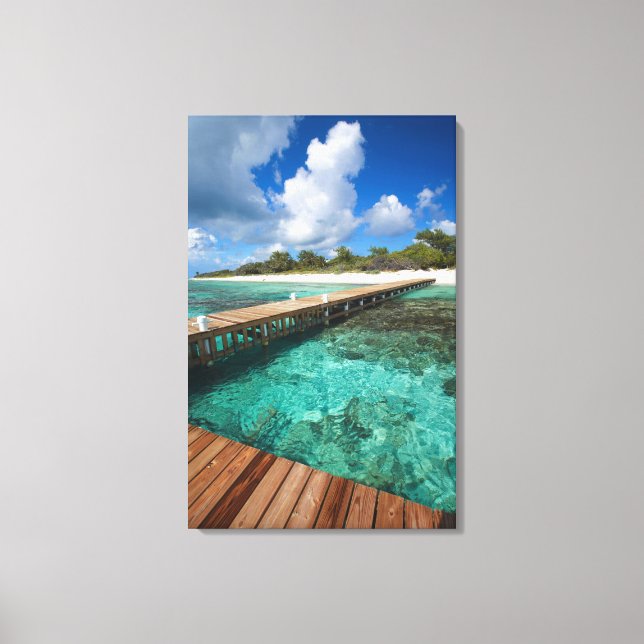 Toile Jetée en bois Connexion à la plage (Recto)