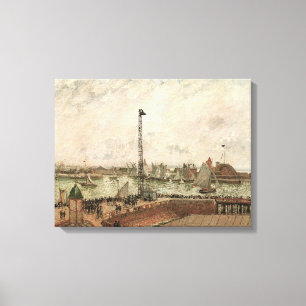 Toile Jetty, Le Havre, Misty de Camille Pissarro