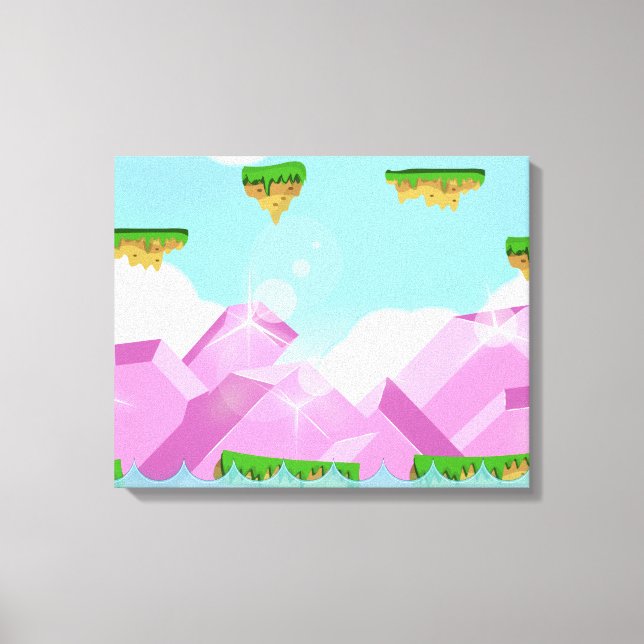 Toile Jeu de plate-forme rétro (Recto)