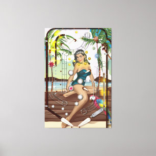 Toile Jeu vintage de Pinball Machine